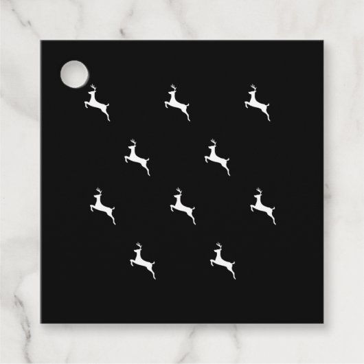 Witte rendiervis bedankjes labels (Voorkant)