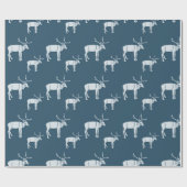 Witte rendiervis cadeaupapier (Vlak)