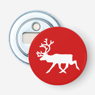 Witte rendiervis / Cariou Silhouette Button Flesopener