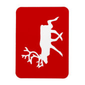 Witte rendiervis / Cariou Silhouette Magneet (Verticaal)