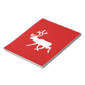 Witte rendiervis / Cariou Silhouette Notitieblok (Gedraaid)