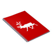 Witte rendiervis / Cariou Silhouette Notitieboek (Rechterzijde)