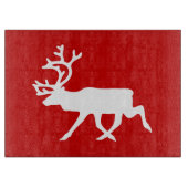 Witte rendiervis / Cariou Silhouette Snijplank (Voorkant)