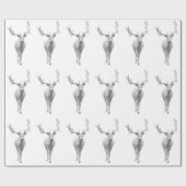 Witte rendierwrapppapier cadeaupapier (Vlak)