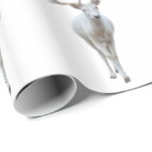 Witte rendierwrapppapier cadeaupapier (Rol Hoek)