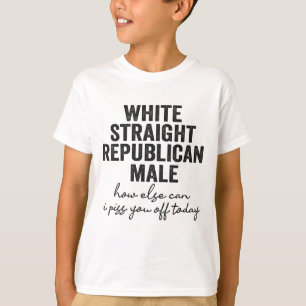 Witte, republikeinse mannetjesrepubliek t-shirt