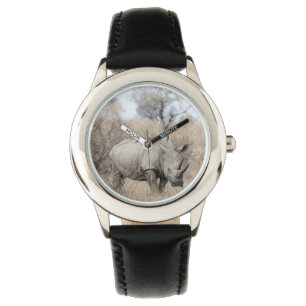 Witte Rhino Horloge