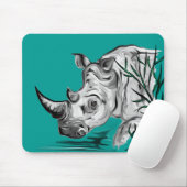 witte rhino muismat (Met muis)