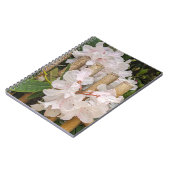 Witte Rhododendron en Bamboo Fence Floral Notitieboek (Linkerzijde)