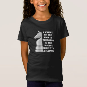 Witte Ridder Schaakstrategie Macht Wijsheid Master T-shirt