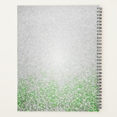 Witte Rocking Paard Groene Kerstvakantie Planner (Achterkant)