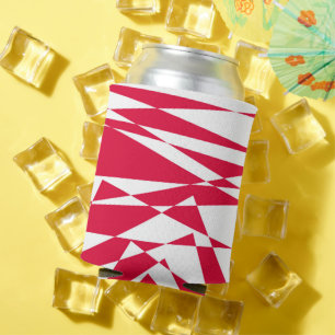 Witte rode abstracte illusie blikjeskoeler