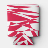 Witte rode abstracte illusie blikjeskoeler (Achterkant)