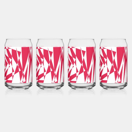 Witte rode abstracte illusie blikvorm glas (Achterkant)