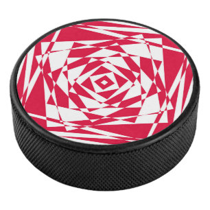 Witte rode abstracte illusie hockey puck