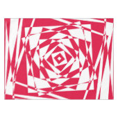 Witte rode abstracte illusie tafelkleed (Voorkant (Horizontaal))