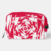 Witte rode abstracte illusie toilettasje (Achterkant)