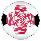 Witte rode abstracte illusie voetbal (Gedraaid)