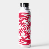 Witte rode abstracte illusie waterfles (Links)