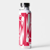 Witte rode abstracte illusie waterfles (Rechts)