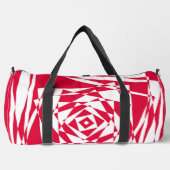 Witte & Rode Abstracte Illusion Duffle Bag – Vet Plunjezak (Voorkant)