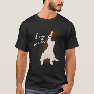 Witte & Rode Border Collie Hond Moeder Hond Moeder T-shirt