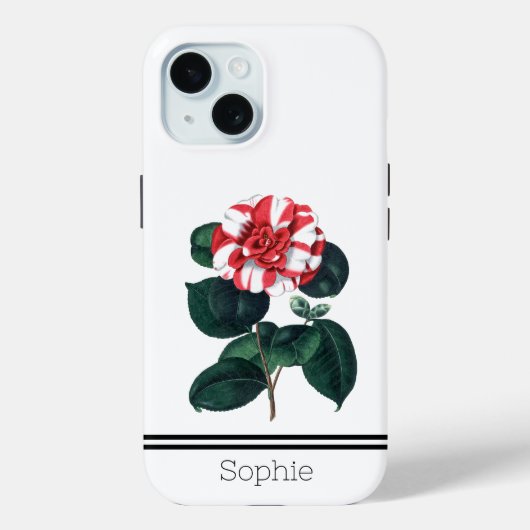 Witte & Rode Camillia Waterverf Custom Case-Mate iPhone Case (Achterkant)