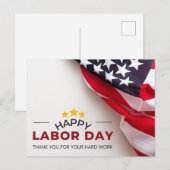 Witte rode enkelvoudige bevalling dag briefkaart (Voorkant / Achterkant)