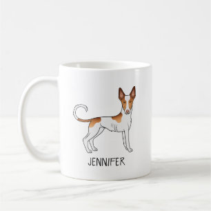 Witte & Rode Ibizan Hound met gladde vacht Hond Me Koffiemok