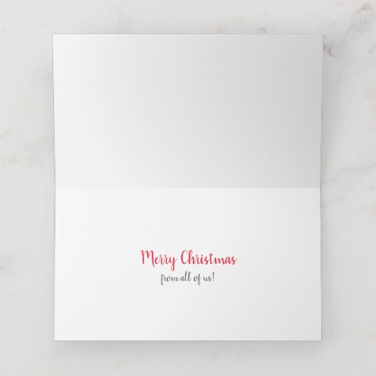 Witte & rode kerst gepersonaliseerde familie kous (Binnenkant ongevouwen)