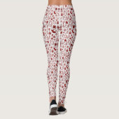Witte rode kerst legging (Achterkant)