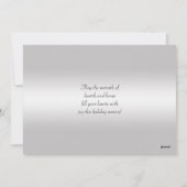 Witte rode kerstbomen op de Silver Holiday Party-k Kaart (Achterkant)