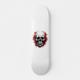 Witte Rode Skelet Koele Horror Schedel Skateboard