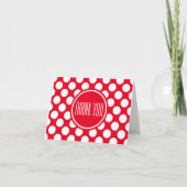 Witte rode stippen | Feestelijk dank u Bedankkaart (Voorkant)