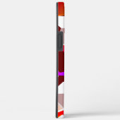 Witte, rode tot roze hexagons op donkerrode achter Case-Mate iPhone case (Achterkant / Rechts)