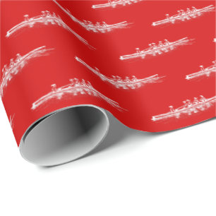Witte Rode Vrouwen Roeien Roeiers Ploeg Team Sport Cadeaupapier