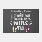 Witte rode wijn speelse tekst ontwerp deurmat (Voorkant)