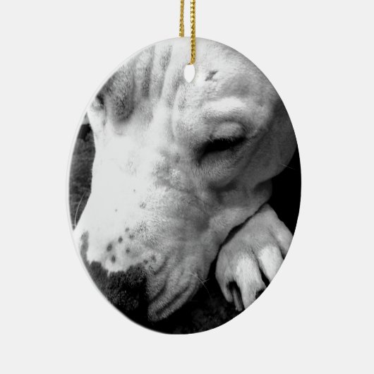 witte roeststier keramisch ornament (Rechts)