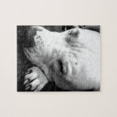 witte roeststier legpuzzel (Horizontaal)