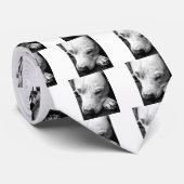 witte roeststier stropdas (Opgerold)