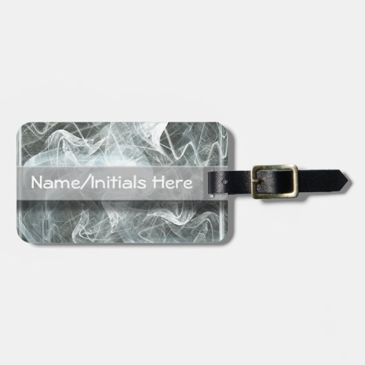 Witte rokerachtergrond bagagelabel (Voorkant horizontaal)