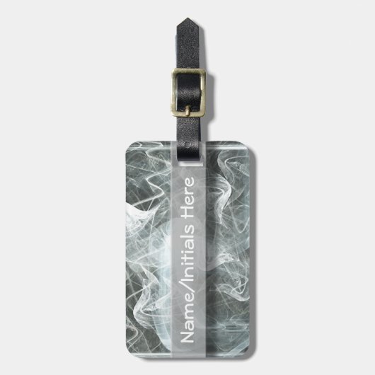 Witte rokerachtergrond bagagelabel (Voorkant verticaal)