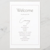 Witte Romance Liefde Fotocollage Trouwprogramma (Achterkant)