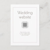 Witte Romance Liefde Fotocollage Wedding Informatiekaartje (Achterkant)