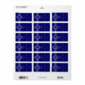 Witte Romance Monogram Lipbalsem Sticker (Full Sheet)