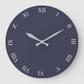 Witte Romeinse Cijfers Ronde Klok  Personaliseer h (Voorkant)