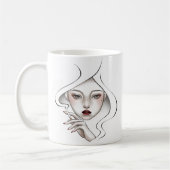 Witte roodbaars koffiemok (Links)