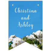 Witte roos bloem vlaggetjes (Eerste vlag)