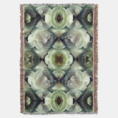 Witte roos bloemig Abstract patroon Deken (Voorkant Verticaal)