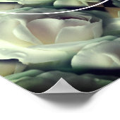 Witte Roos Bloemstuk Maak Je Eigen Foto Poster (Hoek)